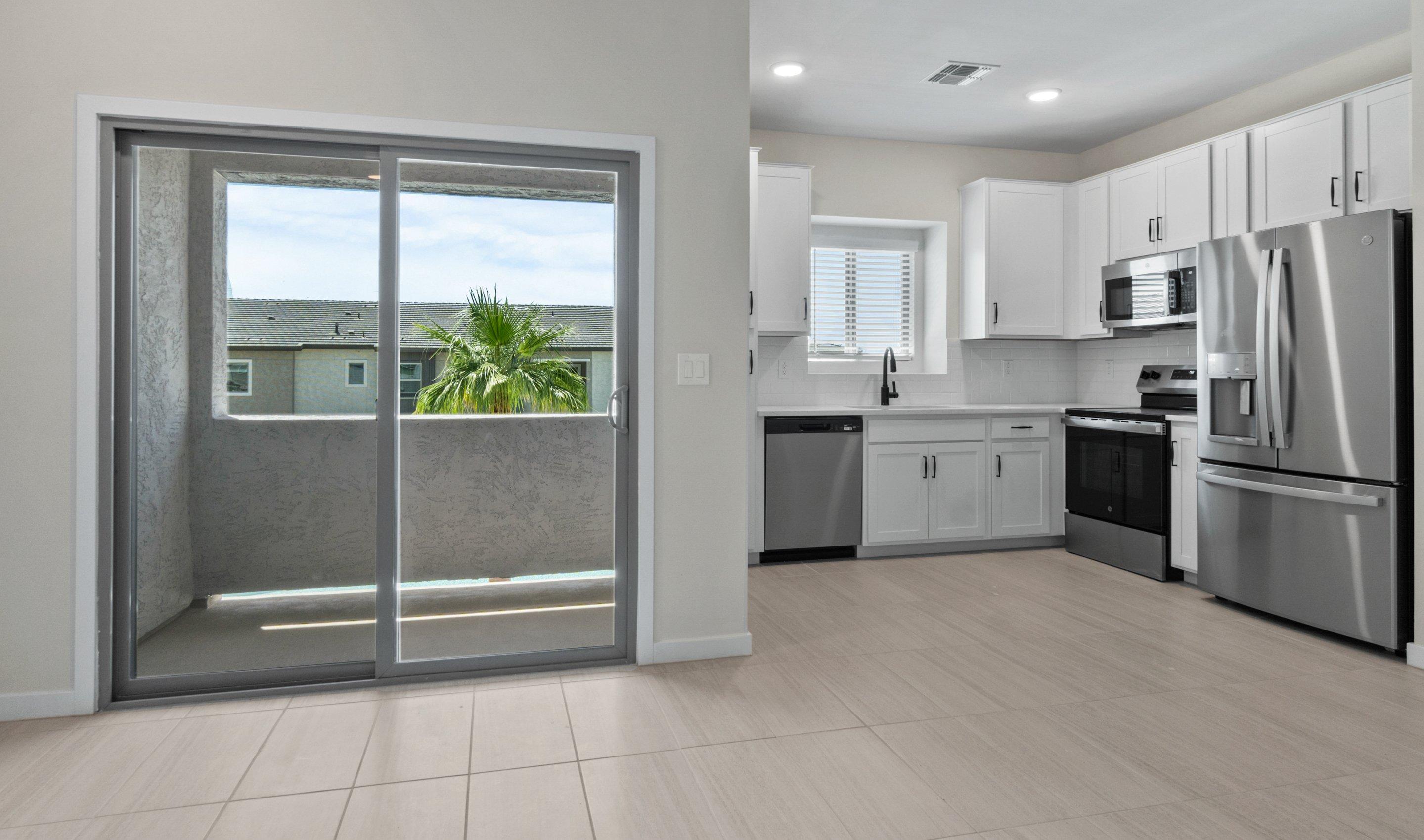 Kitchen with balcony access