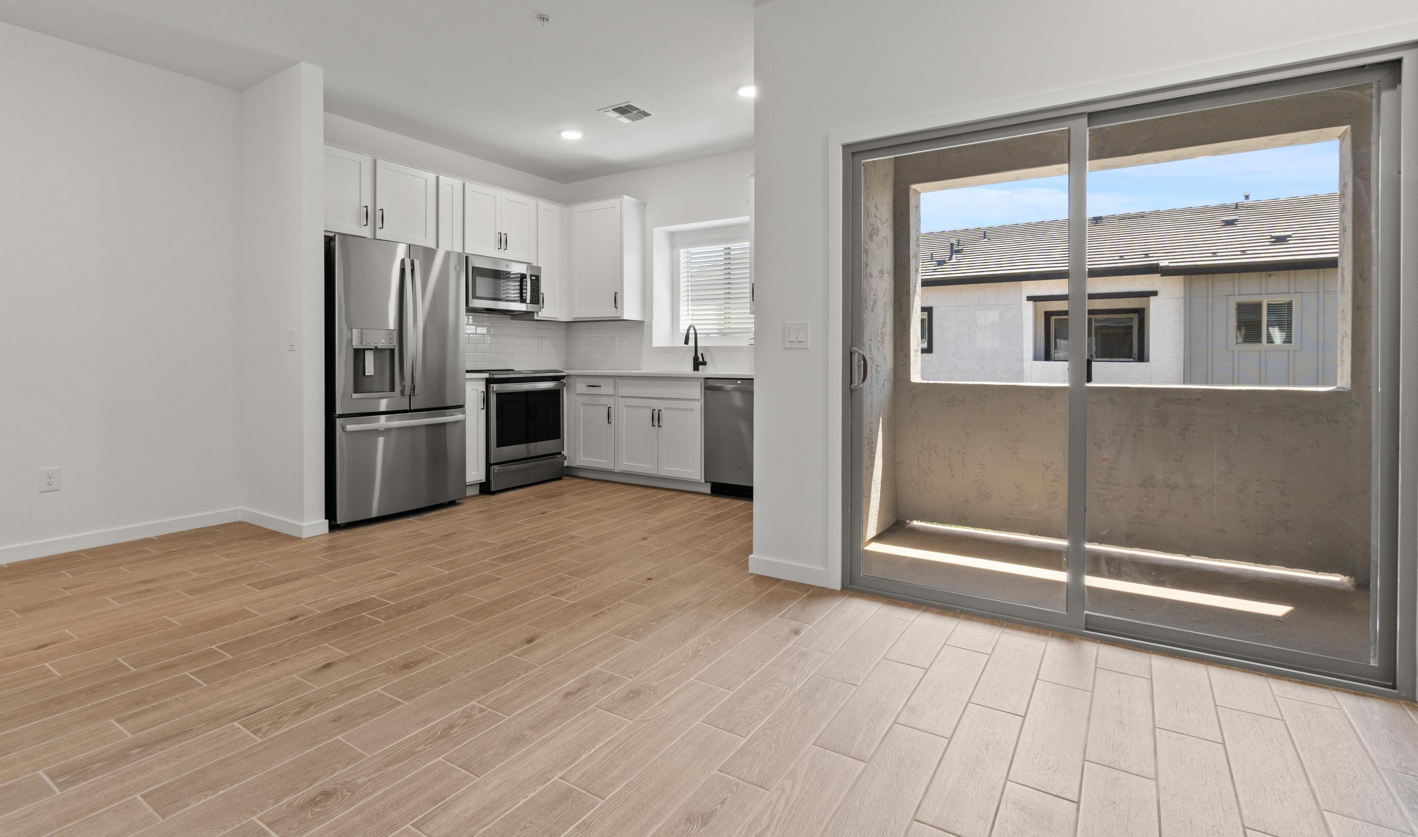 Kitchen with access to balcony