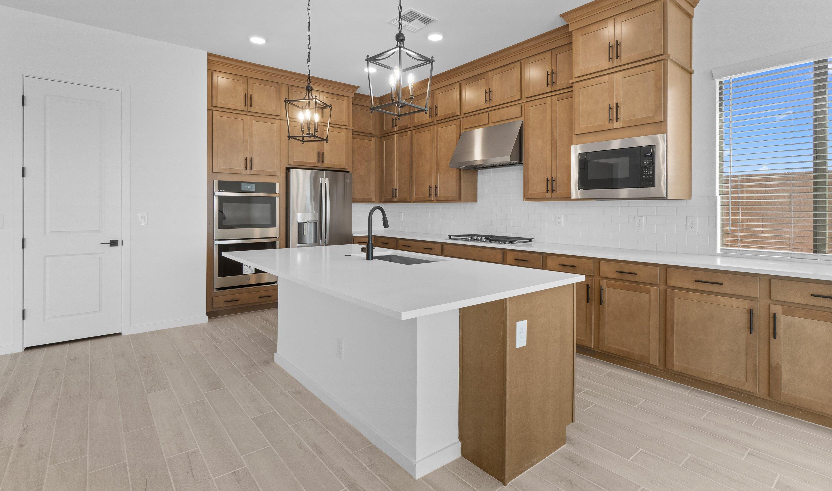 Kitchen with stainless steel appliances
